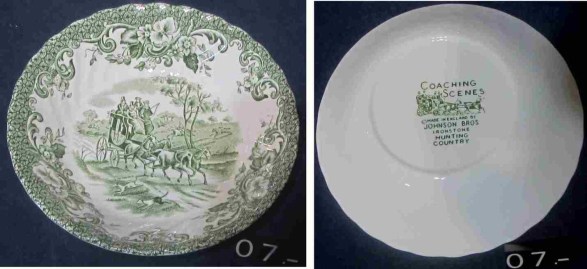 07 PLATO CUENCO PORCELANA COACHING SCENES 13CMS